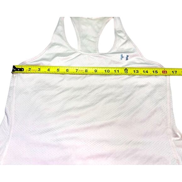 Under Armour Women’s Medium Light Pink Racer Back Exercise Tank Top - Picture 3 of 6